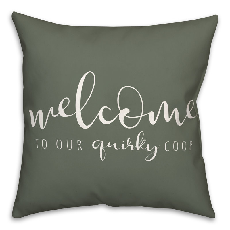 Coussin décoratif intérieur / extérieur en polyester , H 18 po x l 18 po, Sauge