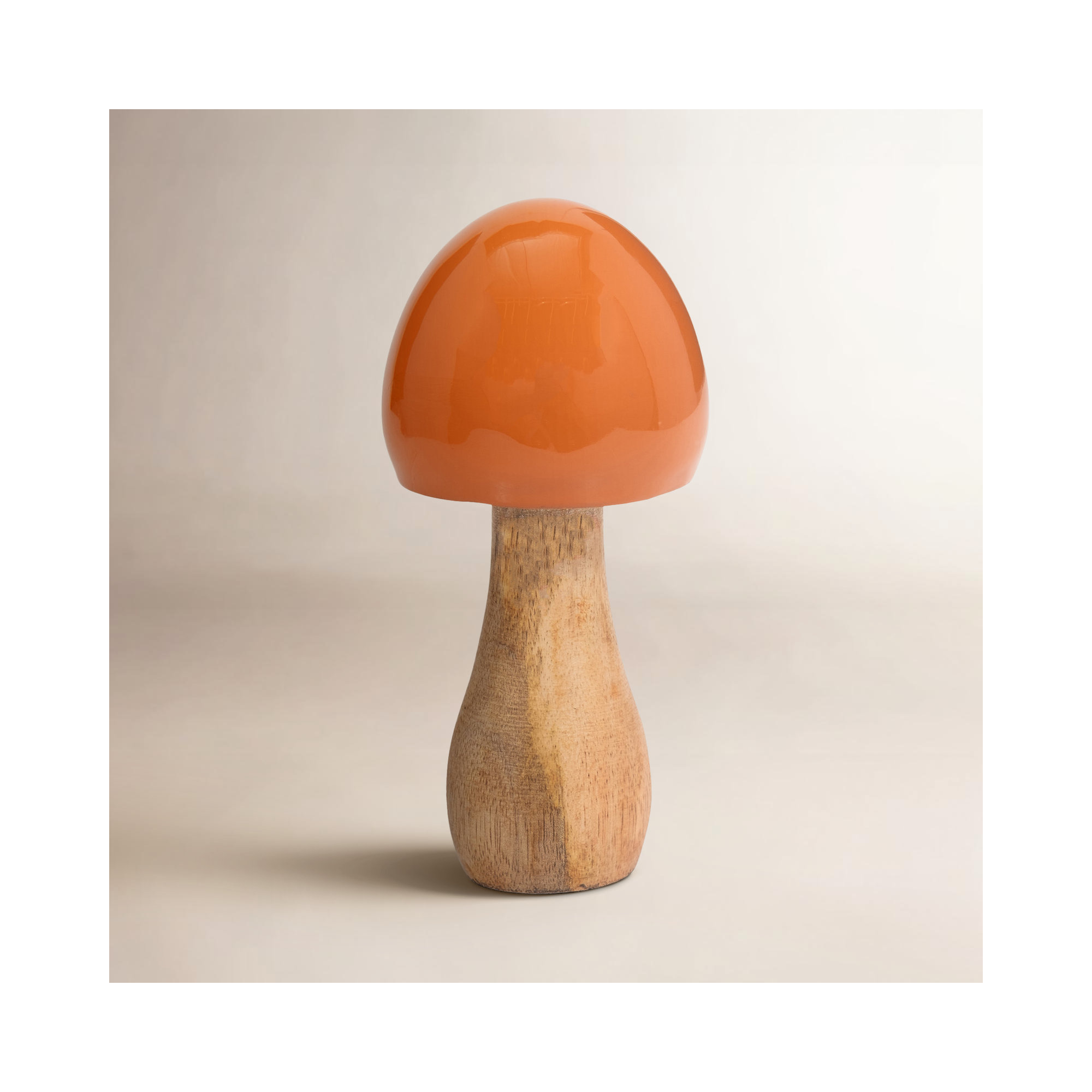 Sagebrook Home Elka Mango Wood Decorative Figurine - Enchant Your Space, 6" H x 3" W x 3" D, Two Tone Orange
