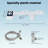 Dual Self-Cleaning and Retractable Nozzle,  Pressure Control Toilet Seat Bidet，Pressure Control, Non-Electric Bidet Attachment