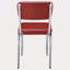 Chaises d'appoint rembourrées rouges et chromées (ensemble de 2)