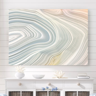Tonopah agate ton neutre naturel dans un style abstrait (première partie) - reproduction d'art sur toile tendue