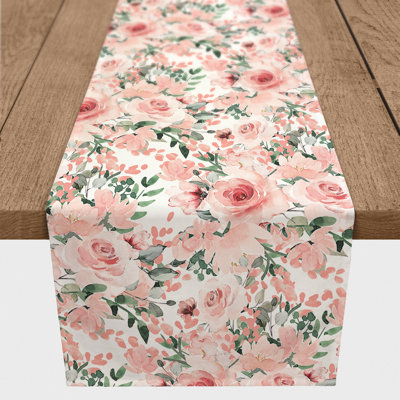 Forde Rectangle Floral Polyester Table Runner