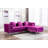 Zaida 104" Wide Velvet Reversible Modular Sofa & Chaise with Ottoman-1818673348