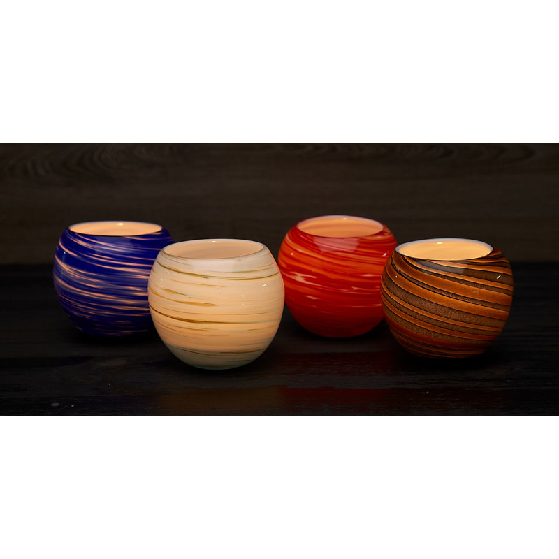 Galaxy 3.8'' H Glass Tabletop Votive Holder, Brown