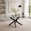 Table basse ovale en verre 39,37 pouces avec pieds-133598453