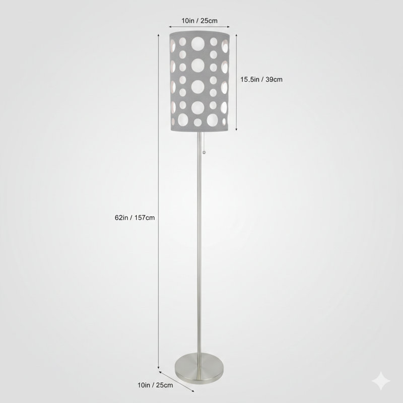 LAMPE RÉTRO 62 GRIS / BLANC