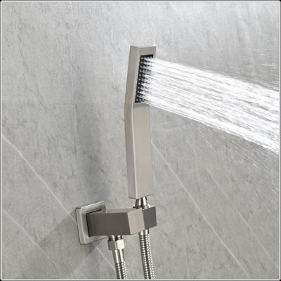 Handheld Shower Head with 59-inch Shower Hose and Adjustable Shower Bracket