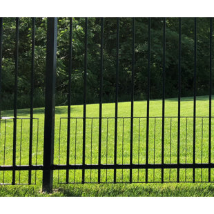 18'' H x 66.6'' W Black Metal Fencing with 10 Panel(s) Included (Set of 10)