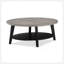 Ensemble de salon moderne en bois avec tables ovales et rondes élégantes