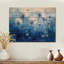 Doux pissenlit lueur dans l'aquarelle Blues II - art mural en bois de pissenlit - sur bois de pin naturel-1514248459