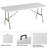 71" Plastic Rectangular Portable 6-Foot Folding Table - Indoor and Outdoor Table