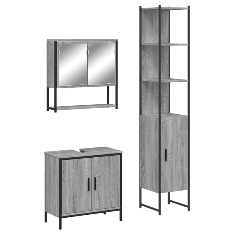 Abryanna Bathroom Furniture Suite, Grey Sonoma