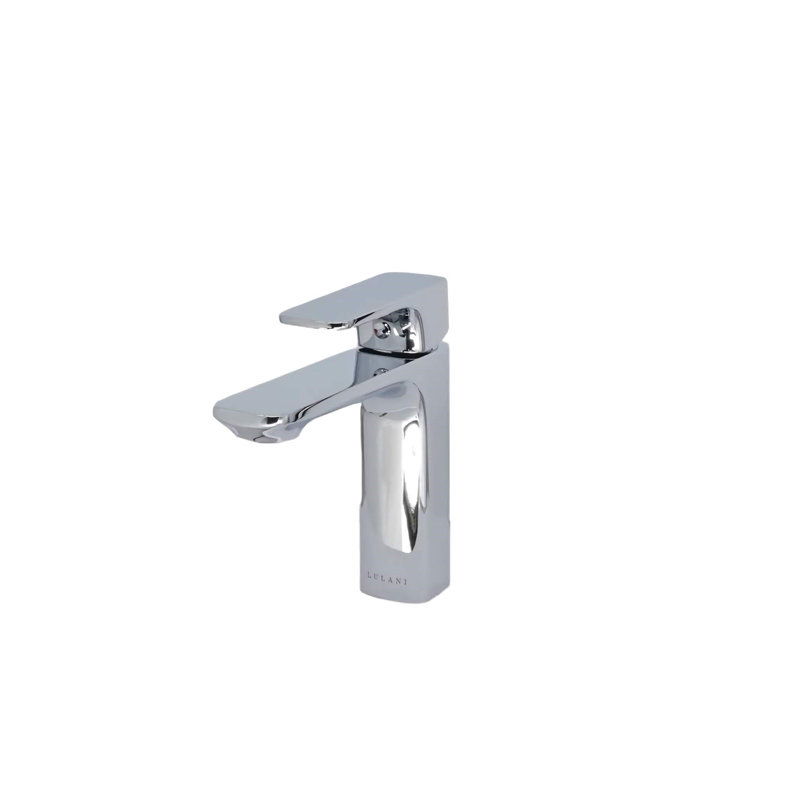 Robinet de salle de bain monotrou avec drain Lulani Corsica, Chrome