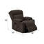 Fauteuil inclinable électrique en lin brun Lusio