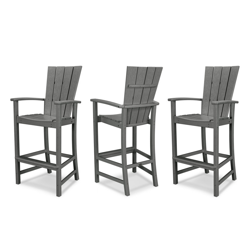 Ensemble de bar POLYWOOD Quattro, Gris ardoise