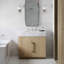 TileBar Studio Vanities Orville Greige Ash 36" Single Vanity with Carrara Marble Top