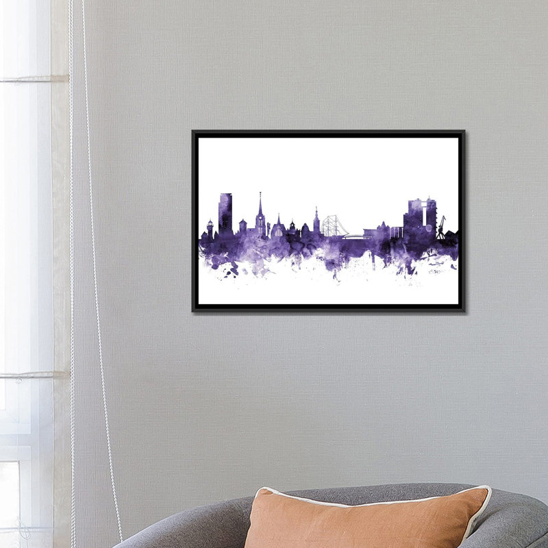 « halmstad, suède horizon » par michael tompsett, impression sur toile tendue, H 18 po x l 26 po x P 1,5 po, Pas de tapis