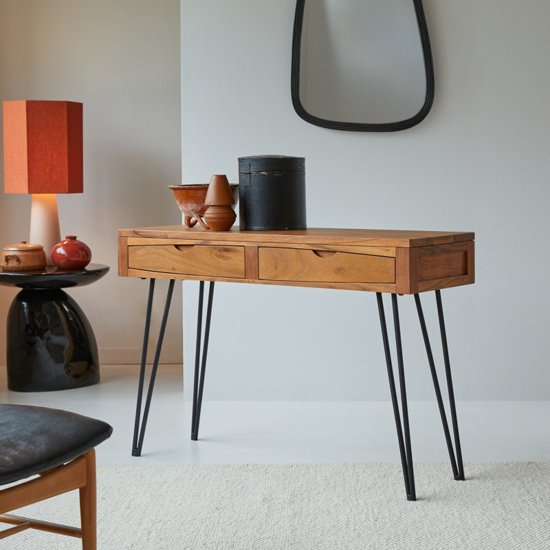 Bonnie 47.24'' W Solid Wood Console Table