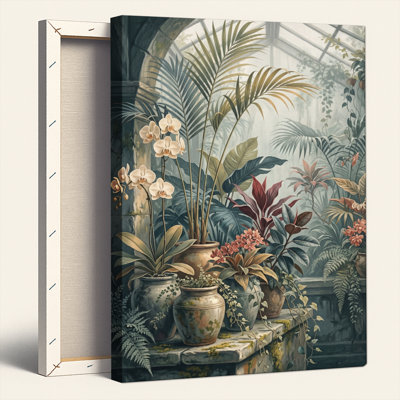 "Tropical Garden", reproduction d'art sur toile, ensemble de 1