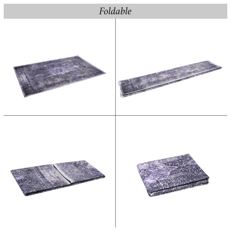 Tapis lavable MAVAL Anthracite, Rectangulaire 2 pi x 3 pi