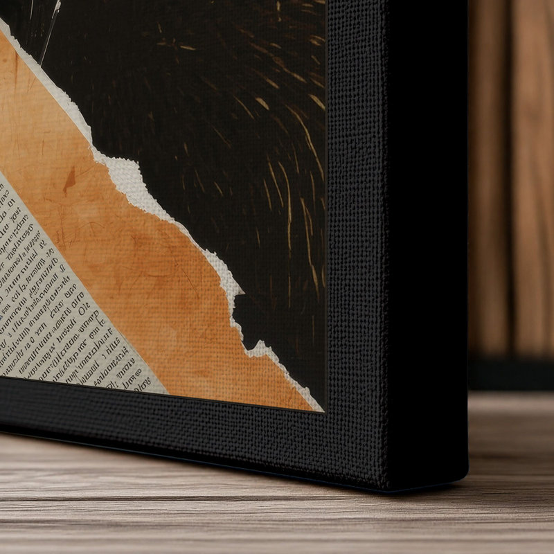 Badger Among Print Eclectic - Wrapped Canvas, 36x24 - 91.4 x 61.0 cm, Black Border