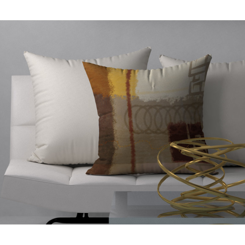 Coussin décoratif abstraite, 20 po X 20 po