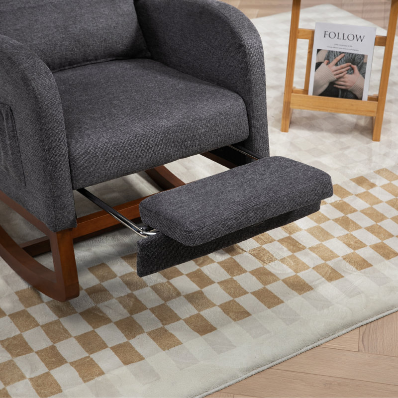 Chaise berçante Jaivin, Gris anthracite