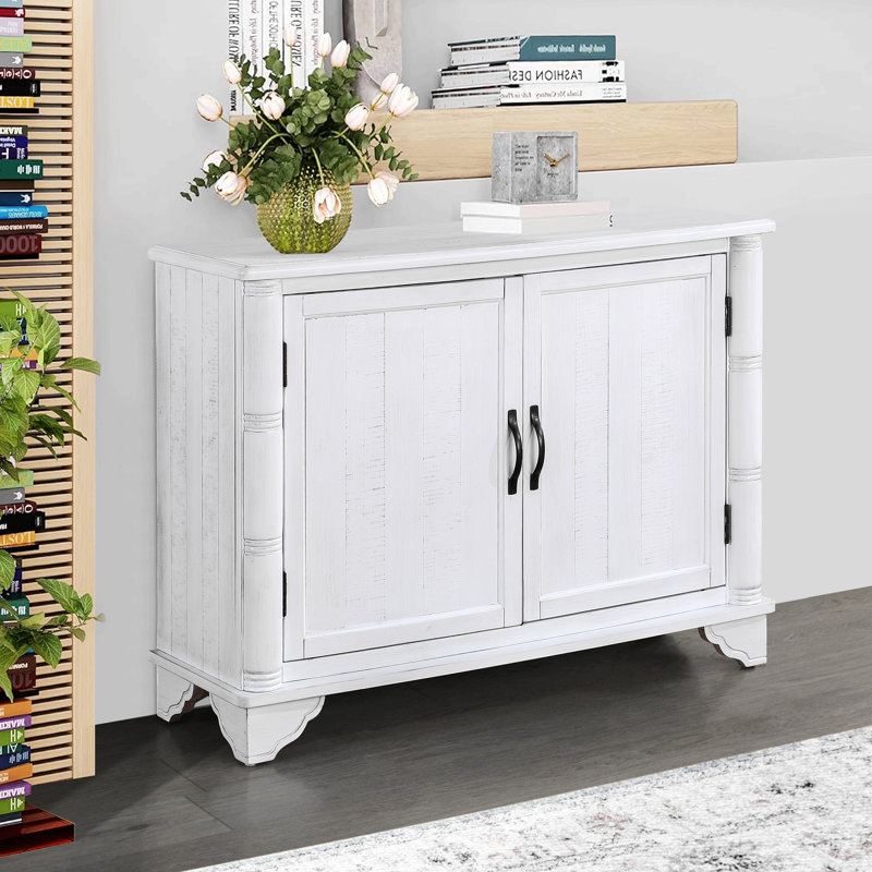 40"  Console Table With Storage Shelf, Retro Entryway Table With Adjustable Storage Shelf, Sofa Couch Table For Hallway, Entry Way, Living Room, Foyer,  Antique White