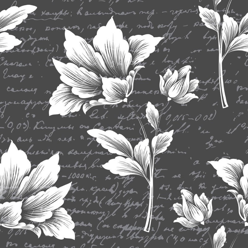 Floral Classic 96" L X 24" W Peel And Stick Wallpaper N014197