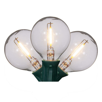  G40 LED Warm White E12 Clear Plastic Filament Bulb 25/Pack