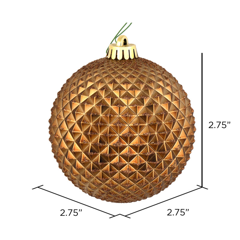 Ornement boule Durian Glitter, Moka
