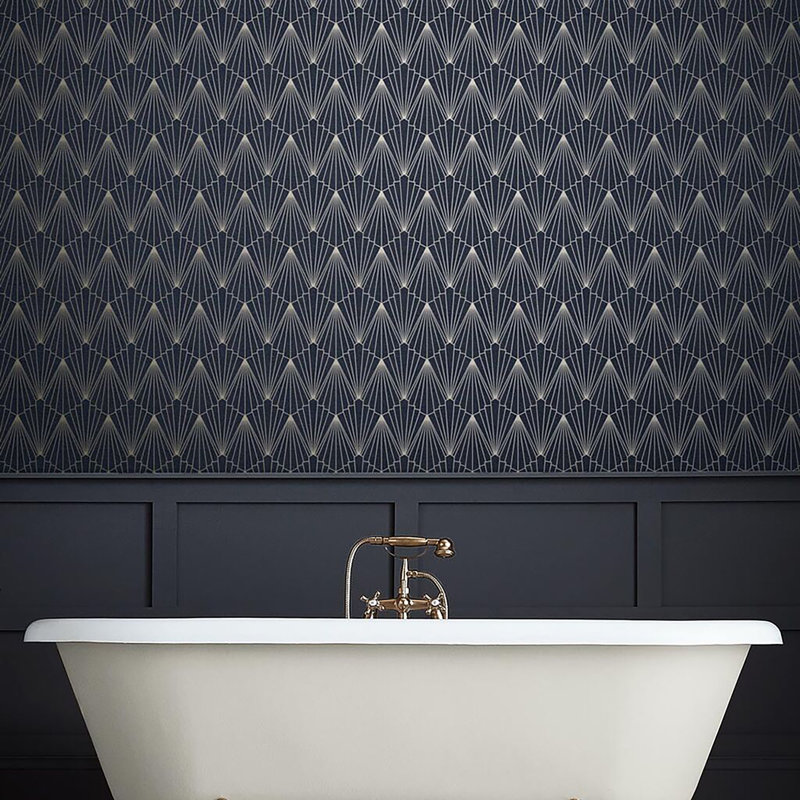 Geometric Metallic Wallpaper Double Roll