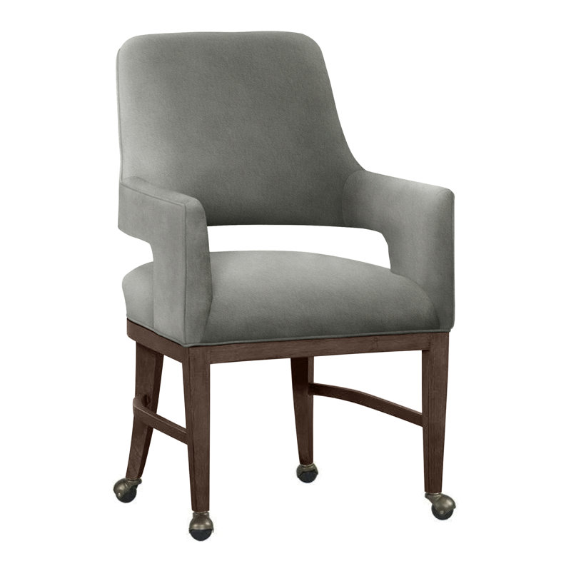 Chaise avec accoudoirs Josie, Noisette, Étain 9953