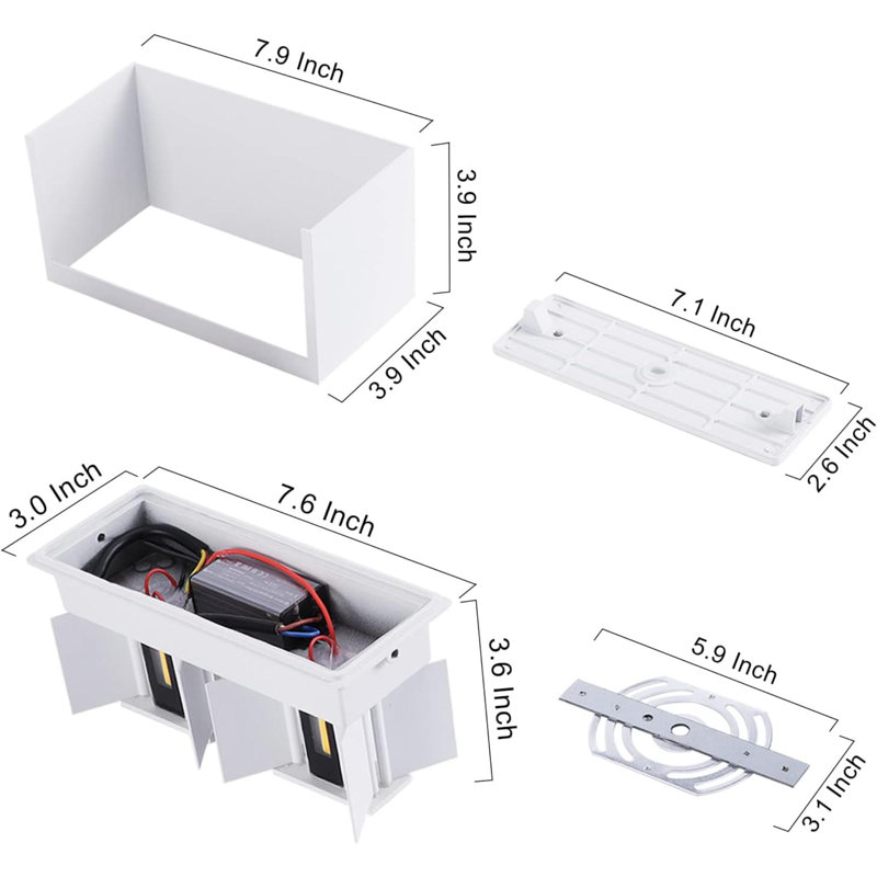 12W Modern Wall Light LED Wall Sconce Up Down Adjustable Beam Angle Aluminum Wall Lamp LED Indoor Outdoor Waterproof IP65 For Bedroom Bathroom Corridor Living Room Stairs Hallway