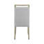 Meuble de salle à manger moderne 5 pièces avec plateau rectangulaire en pierre de marbre et sièges rembourrés confortables de style contemporain avec surface blanche