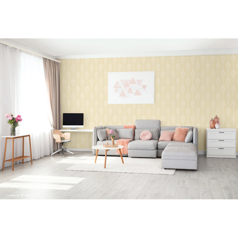 Akershus 10m x 53cm Wallpaper Roll, Soft Gold