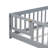 Twinkle Modern Floor Bed Set With Door, Rubber Wood And Safety Guardrails-115630466-115630468
