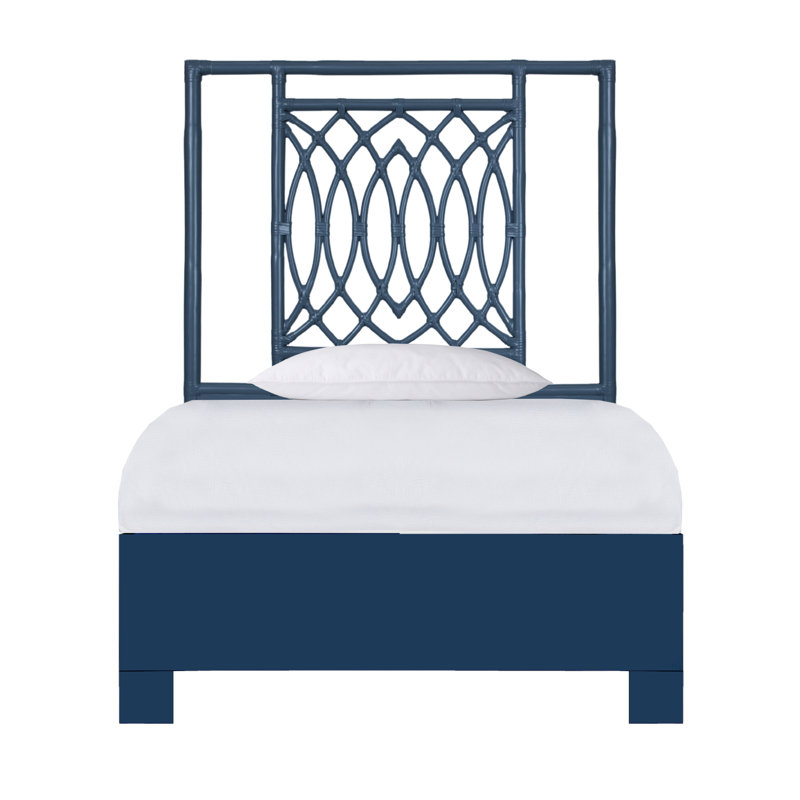 Haskins Platform Bed, Twin XL, Navy Blue