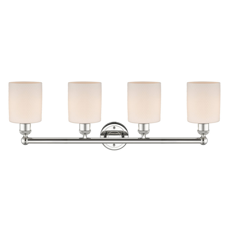 Karon 4 - Light Dimmable Vanity Light, Matte White, Polished Nickel