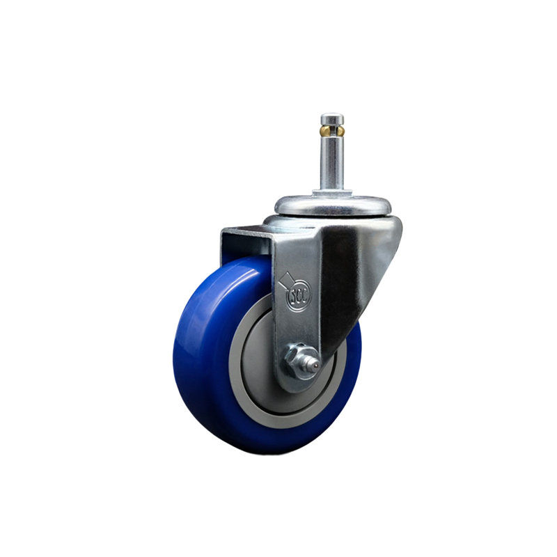 Kingpinless High Temp Swivel Caster, Blue