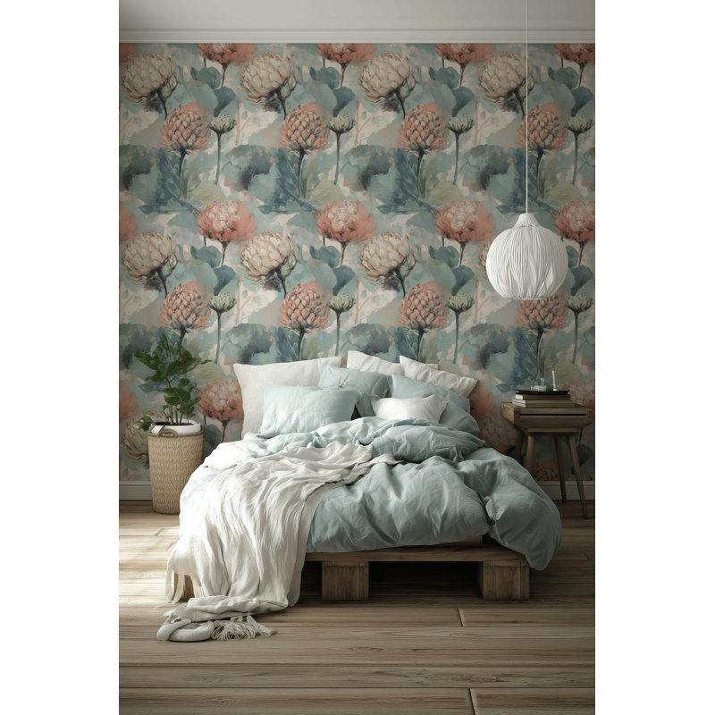 Papier peint floral aquarelle