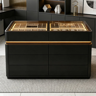 Armoire à bijoux simple 59,06 po avec plusieurs tiroirs pour le rangement