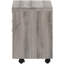 3 classeurs roulants, rangement, taupe, armoire de bureau moderne mobile, stratifié taupe, tiroirs