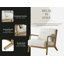 Fauteuil d'appoint de style moderne Mid-Century Yashira Cann avec coussin lombaire amovible, pieds en bois massif, siège blanc-1029735708