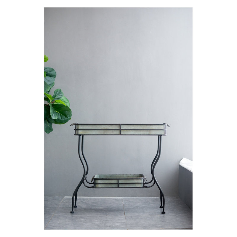 Table-console rectangulaire en fer galvanisé Maggie