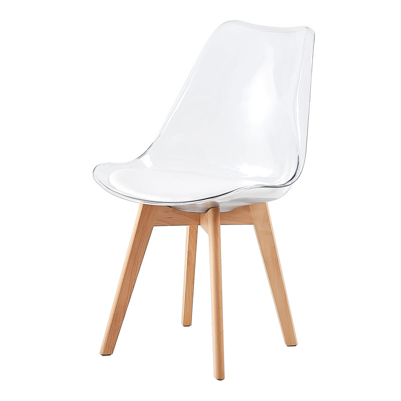 Dining Chair, Clear, White