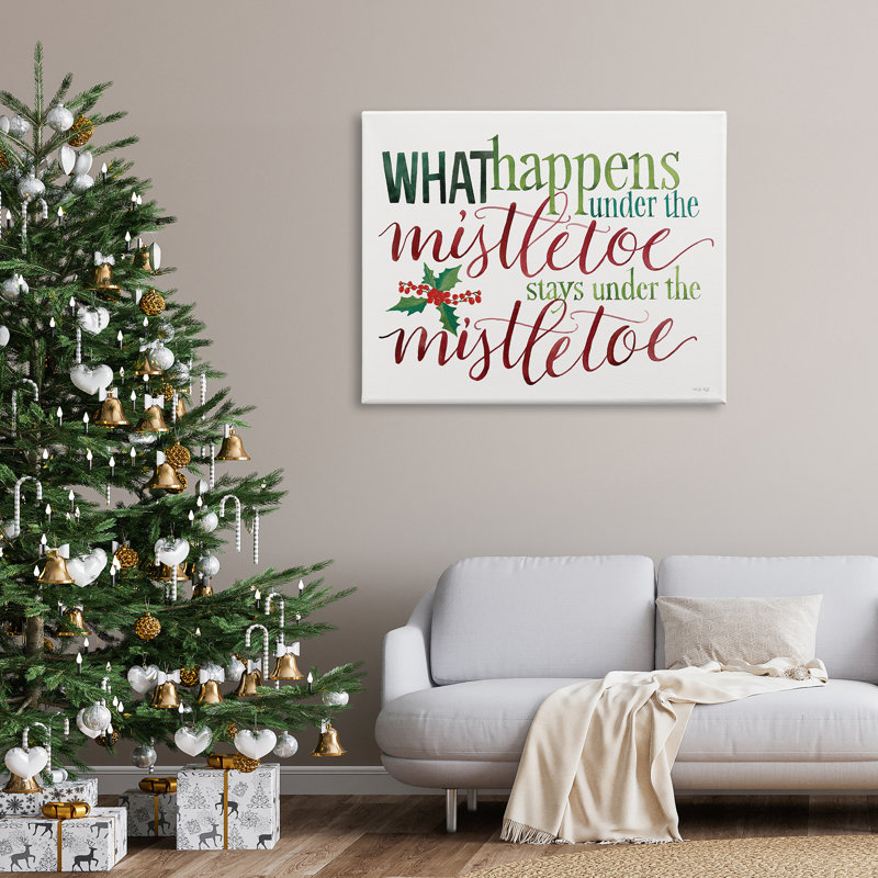 «Witty Mistletoe», citation typographique «Holly Berry», impression numérique sur toile encadrée par Cindy Jacobs