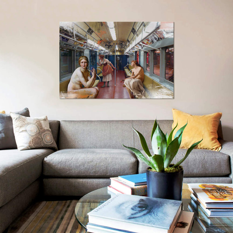 «Subway», reproduction sur toile, H 18 po x l 26 po x P 1,5 po, Pas de tapis, Toile tendue