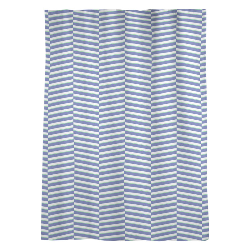 Jaya Sheer Curtain Single Panel, Blue/Green