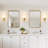 Lumi 1-Light Modern Wall Sconce with Fabric Shade and Brass Finish